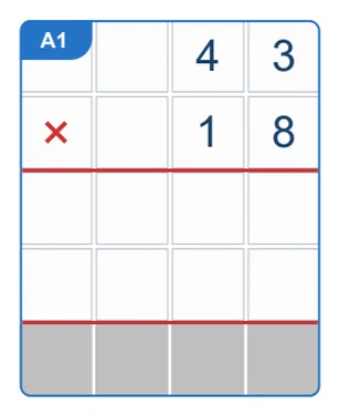 Problem from 2-Digit × 2-Digit Multiplication