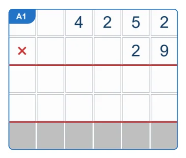 Problem from 4-Digit × 2-Digit Multiplication