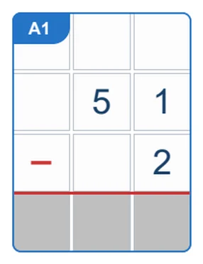 Problem from 2-Digit Minus 1-Digit Subtraction With Regrouping